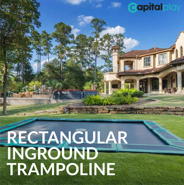 Capital Play Rectangular In-Ground Trampoline