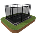 North 12′ x 8′ Rectangular In-Ground Trampoline with Safety Net