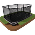 North 15′ x 10′ Rectangular In-Ground Trampoline with Safety Net