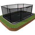 North 17′ x 12′ Rectangular In-Ground Trampoline with Safety Net