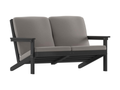 Poly Resin Adirondack Loveseat – Black / Charcoal