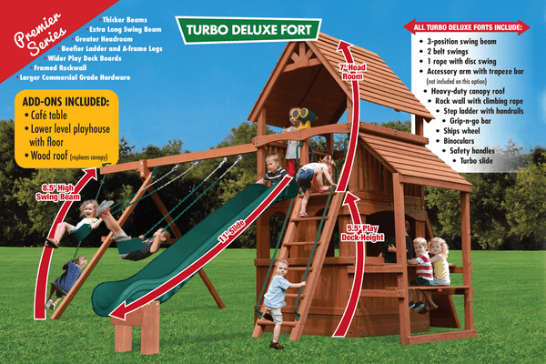 Turbo Deluxe Fort Hangout (25D) - River City Play Systems