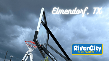 Basketball Hoop Installed in Elmendorf, TX by River City Play Systems