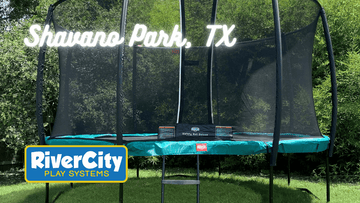 Trampoline Installed in Shavano Park, TX by River City Play Systems