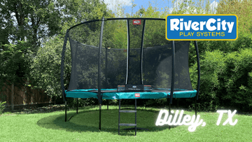 Trampoline Installed in Dilley, TX by River City Play Systems