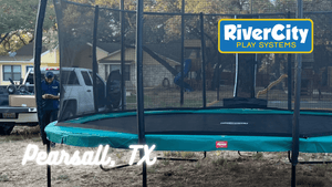 Trampoline Installed in Pearsall, TX by River City Play Systems