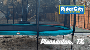 Trampoline Installed in Pleasanton, TX by River City Play Systems