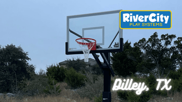 Basketball Hoop Installed in Dilley, TX by River City Play Systems