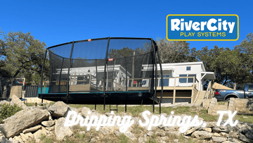 Trampoline Installed in Dripping Springs, TX by River City Play Systems