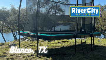 Trampoline Installed in Blanco, TX by River City Play Systems
