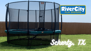 Trampoline Installed in Schertz, TX by River City Play Systems
