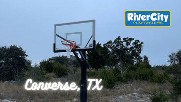 Basketball Hoop Installed in Converse, TX by River City Play Systems