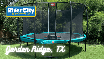 Trampoline Installed in Garden Ridge, TX by River City Play Systems