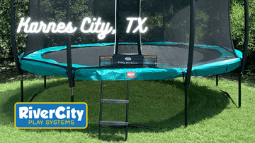 Trampoline Installed in Karnes City, TX by River City Play Systems