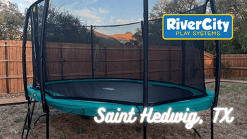 Trampoline Installed in Saint Hedwig, TX by River City Play Systems