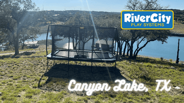 Trampoline Installed in Canyon Lake, TX by River City Play Systems