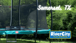 Trampoline Installed in Somerset, TX by River City Play Systems