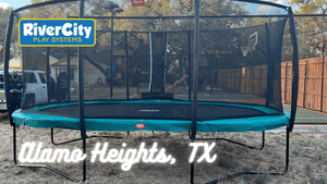 Trampoline Installed in Alamo Heights, TX by River City Play Systems