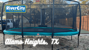 Trampoline Installed in Alamo Heights, TX by River City Play Systems