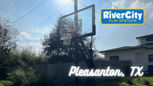 Basketball Hoop Installed in Pleasanton, TX by River City Play Systems