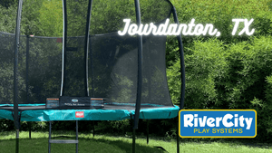 Trampoline Installed in Jourdanton, TX by River City Play Systems