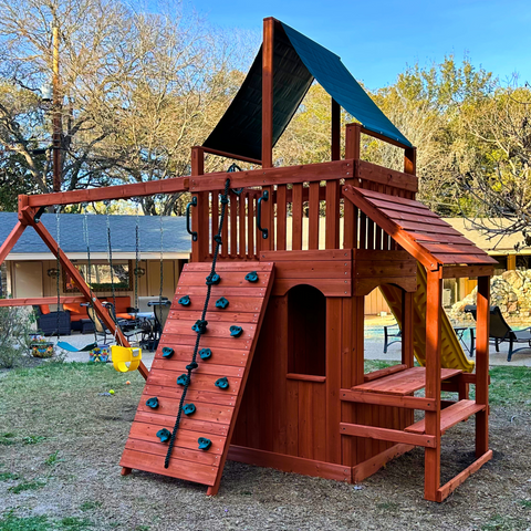Swing Sets with Playhouses for Creative Backyard Fun River City Play Systems