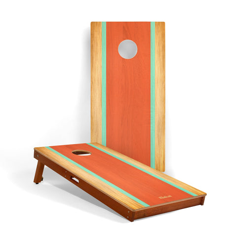Graphic Wood Beach Cornhole Set | 2ft x 4ft