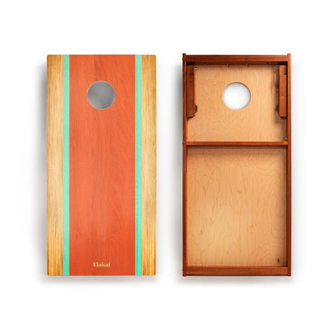 Graphic Wood Beach Cornhole Set | 2ft x 4ft