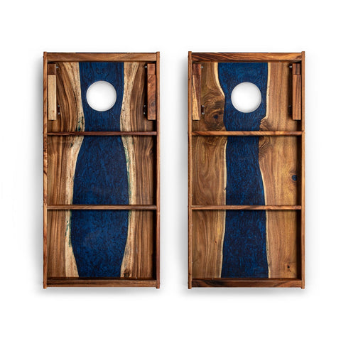 Resin & Wood Live Edge Cornhole Set | 2ft x 4ft