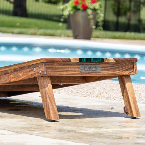 Resin & Wood Live Edge Cornhole Set | 2ft x 4ft