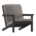 Poly Resin Adirondack Club Chair – Black / Charcoal