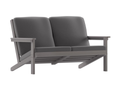 Poly Resin Adirondack Loveseat – Gray / Gray