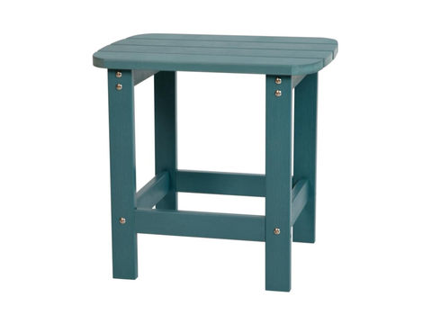 Poly Resin Adirondack Side Table – Sea Foam