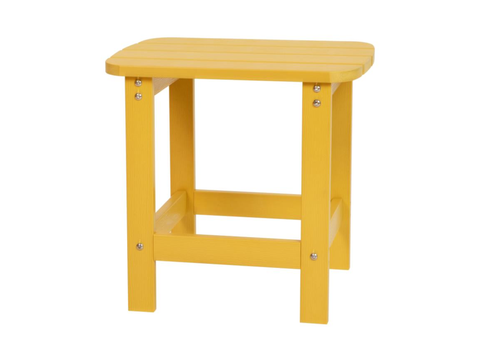 Poly Resin Adirondack Side Table – Yellow