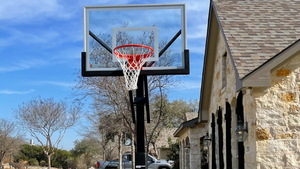 Basketball hoop installed in a driveway in San Antonio, TX.
