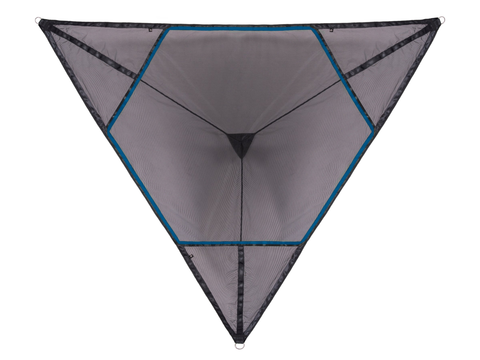 Gray kite with black frame on a white background