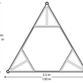 Diagram of a geometric structure with dimensions labeled