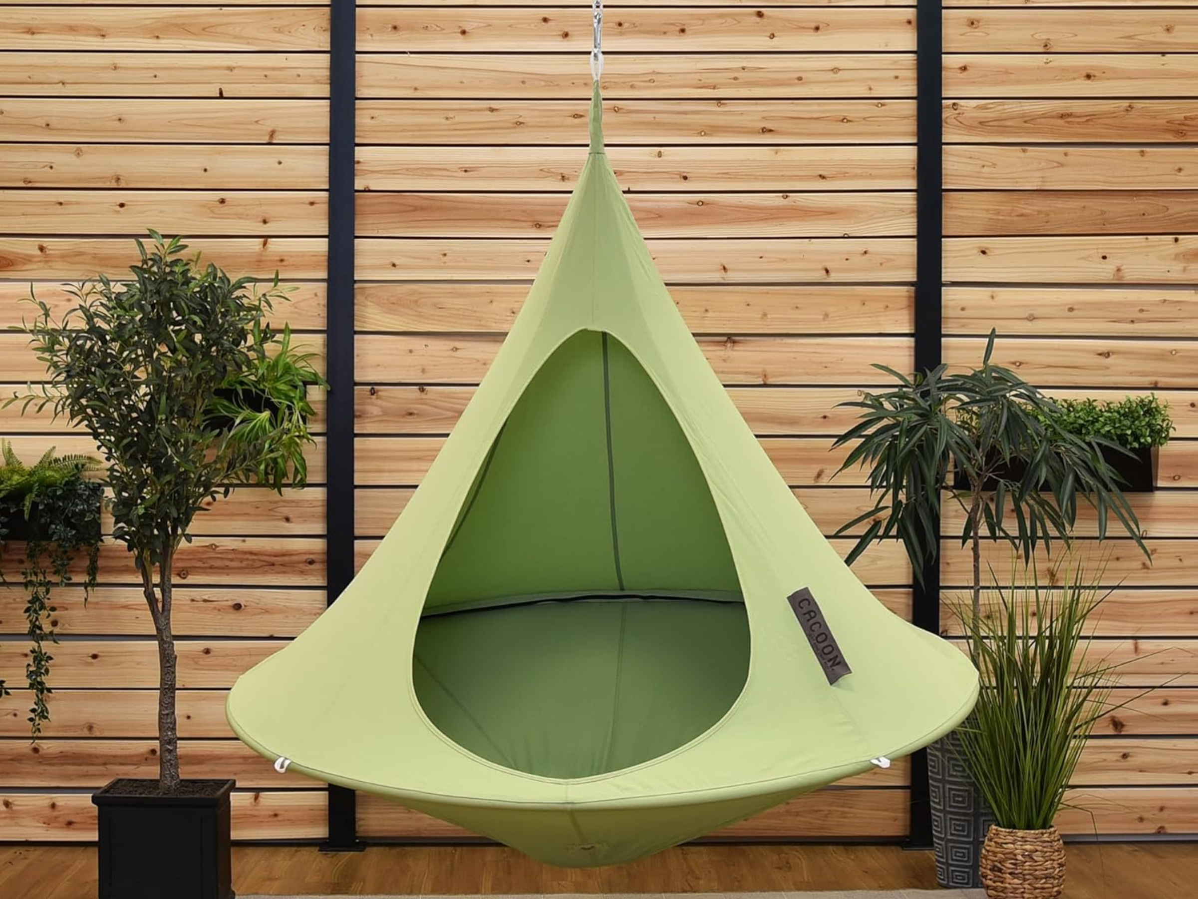 Single Cacoon - Leaf Green | Hanging Pod Chair – River City Play