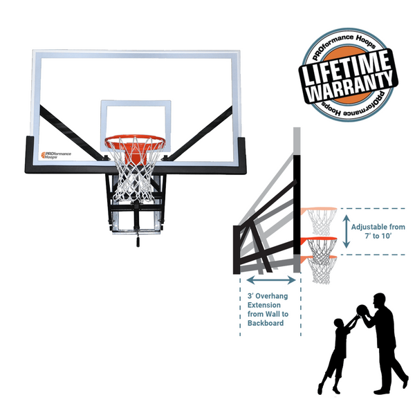 PROformance 54" | Wall Mounted Basketball Hoop (EXTRA HEAVY 2-4 WEEKS)