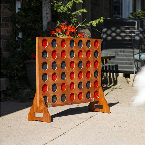 Giant Mahogany 4-in-a-Row Game