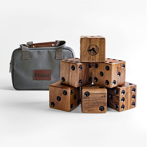 Giant Acacia Wood Dice