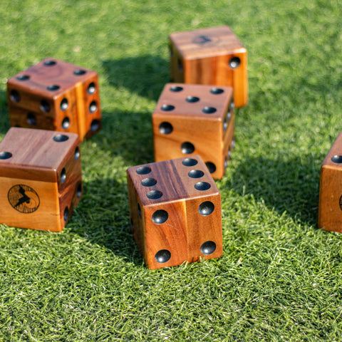 Giant Acacia Wood Dice