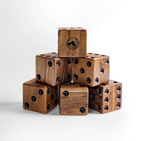 Giant Acacia Wood Dice