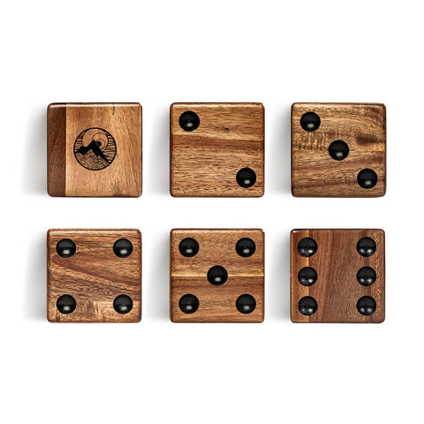 Giant Acacia Wood Dice
