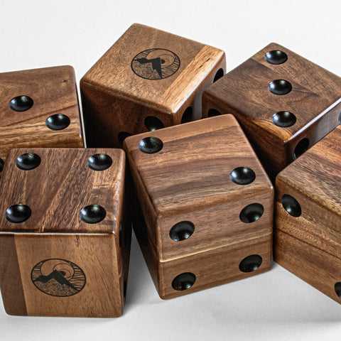 Giant Acacia Wood Dice