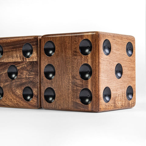Giant Acacia Wood Dice