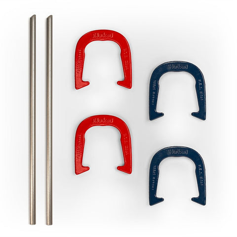 Solid Steel Horseshoe Set