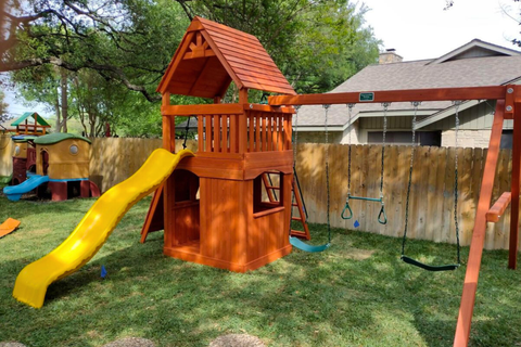 Original Fort with Playhouse & Wood Roof