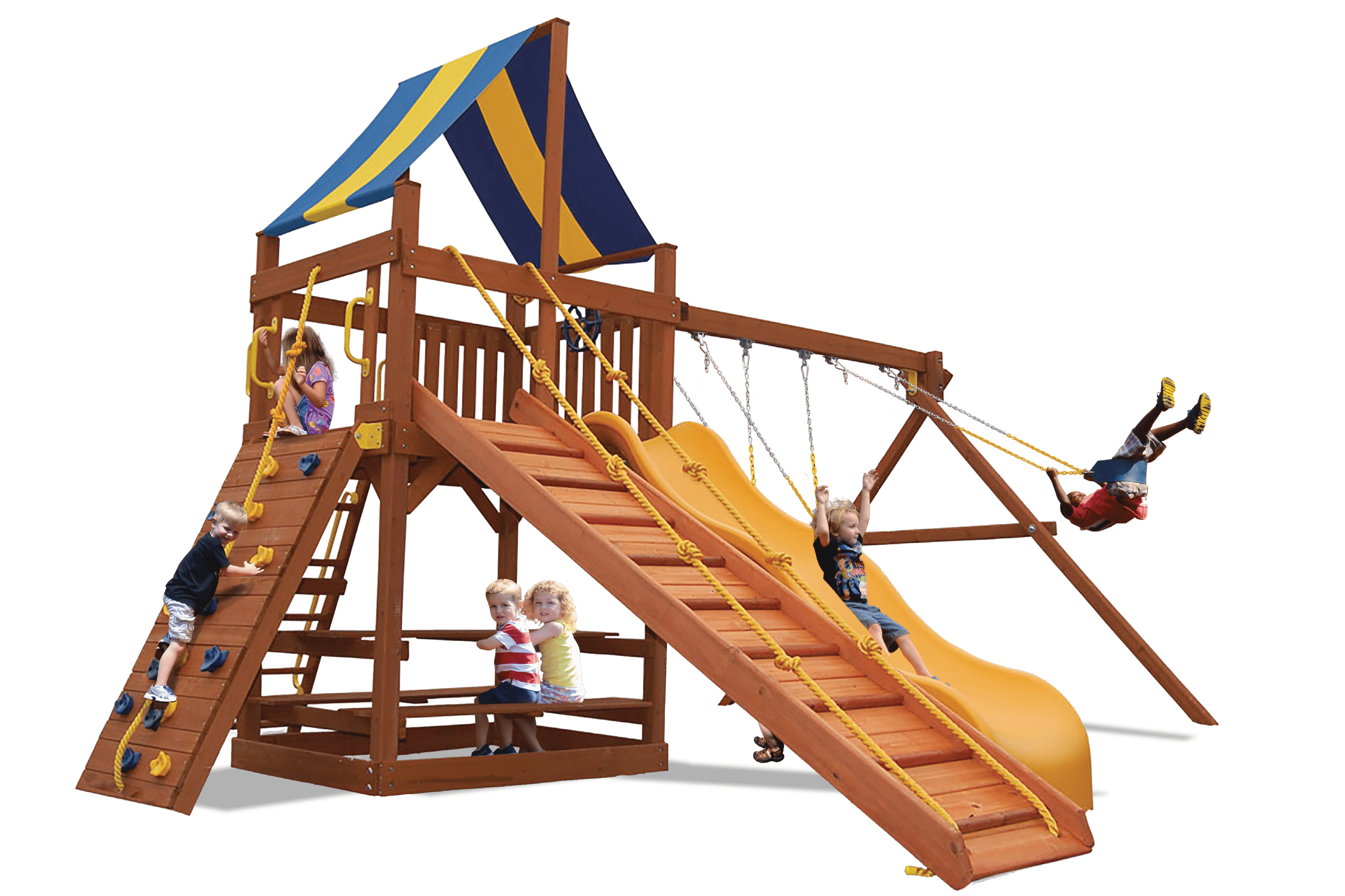 Swing Set Ramp Original Fort with Deluxe Ramp | Classic & Durable Backyard Playsets ...