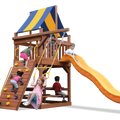 Playground One Original Fort Swing Set with 5' Platform for Small Spaces